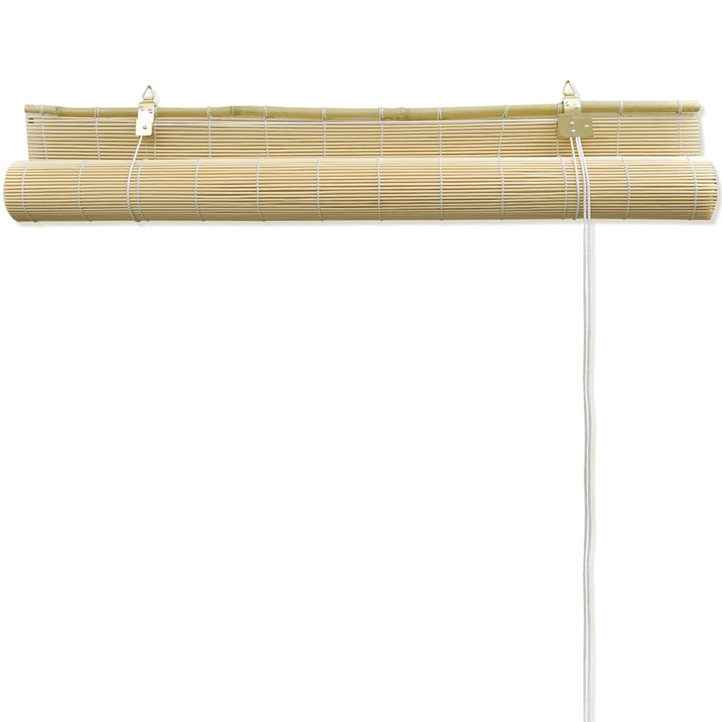 vidaXL Rolgordijn 140x220 cm bamboe natuurlijk