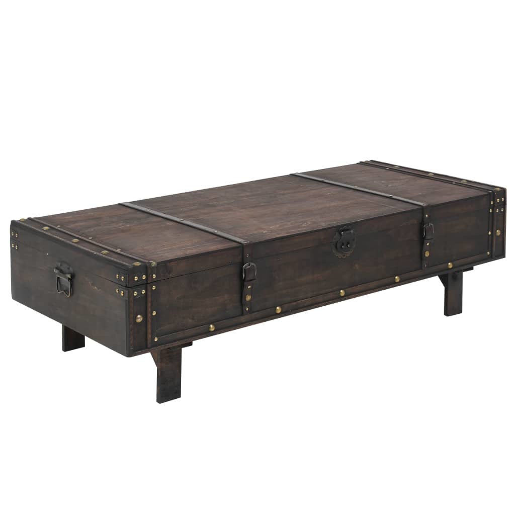 VidaXL Salontafel vintage stijl 120x55x35 cm massief acaciahout