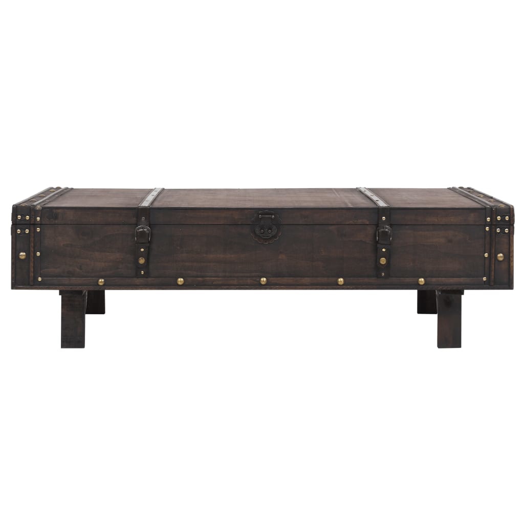 VidaXL Salontafel vintage stijl 120x55x35 cm massief acaciahout