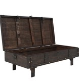 VidaXL Salontafel vintage stijl 120x55x35 cm massief acaciahout