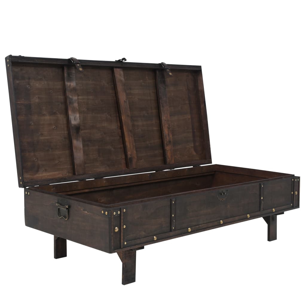 VidaXL Salontafel vintage stijl 120x55x35 cm massief acaciahout