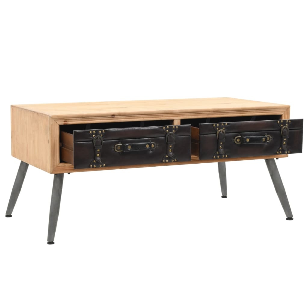 VidaXL Salontafel 115x55x50 cm massief vurenhout