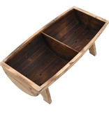 vidaXL Opslagbank 103x51x44 cm massief hout en stof