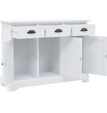 vidaXL Dressoir met 3 deuren 105x35x77,5 cm MDF en grenenhout