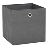VidaXL Opbergdozen 32x32x32 cm ongeweven stof grijs 10 stuks