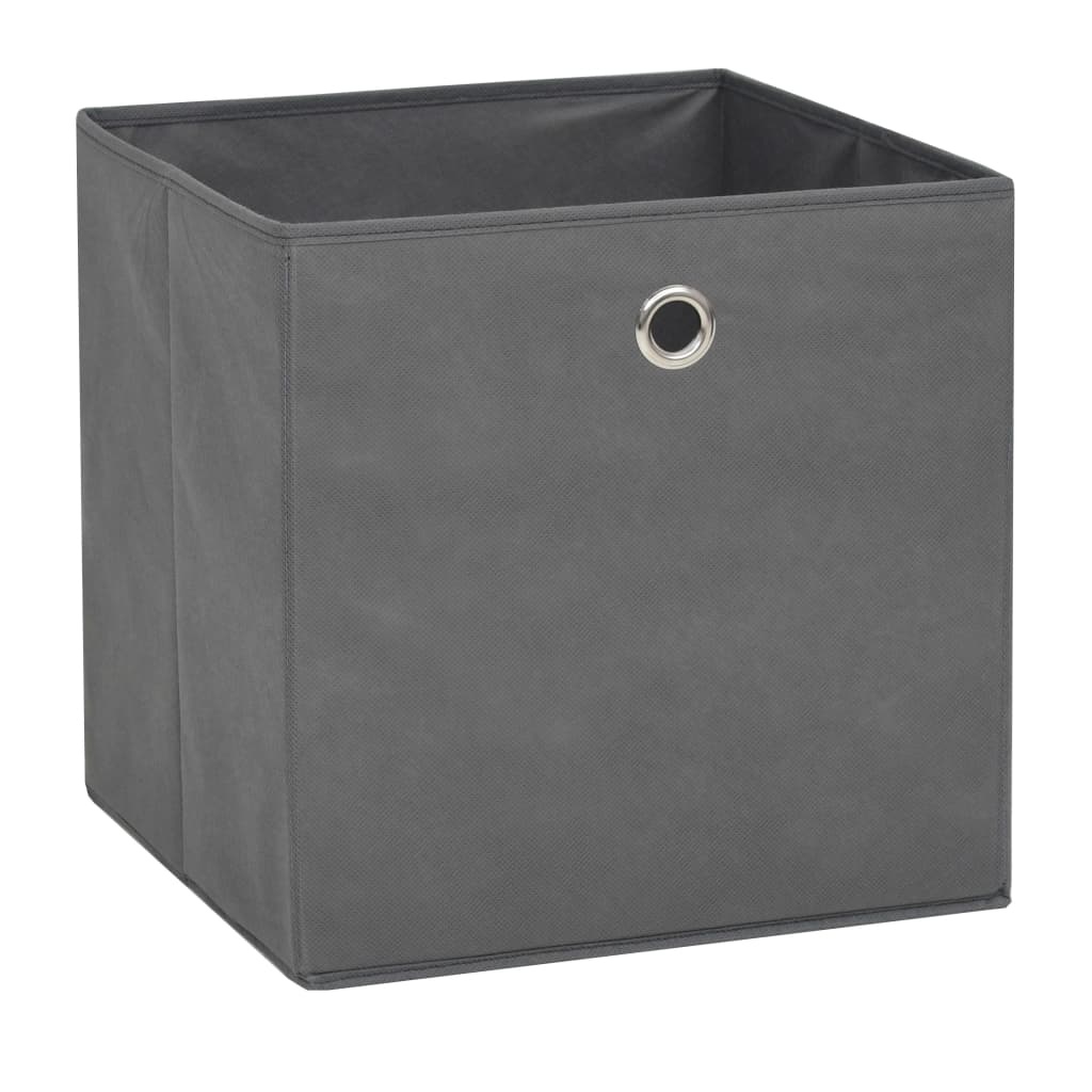 VidaXL Opbergdozen 32x32x32 cm ongeweven stof grijs 4 stuks