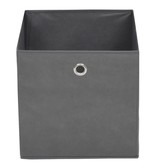 VidaXL Opbergdozen 32x32x32 cm ongeweven stof grijs 4 stuks