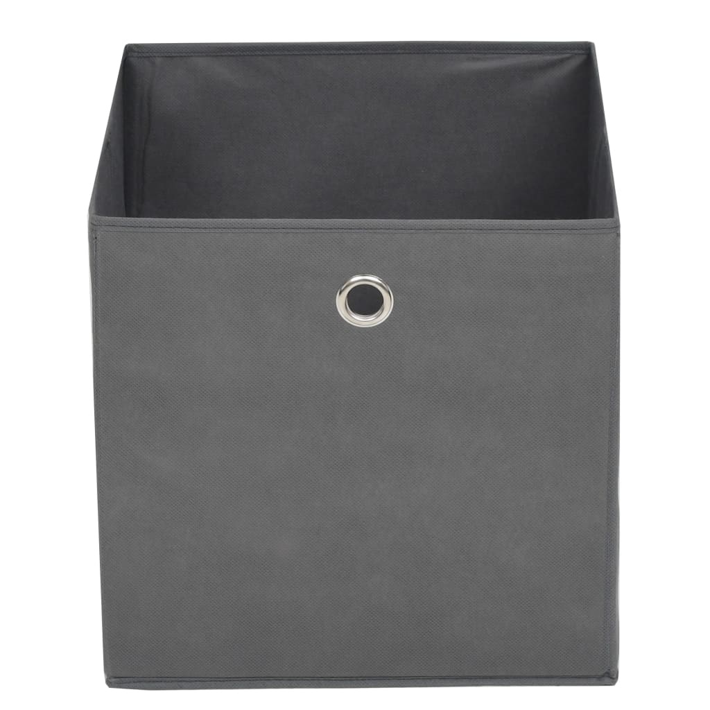 VidaXL Opbergdozen 32x32x32 cm ongeweven stof grijs 4 stuks