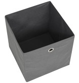 VidaXL Opbergdozen 32x32x32 cm ongeweven stof grijs 4 stuks