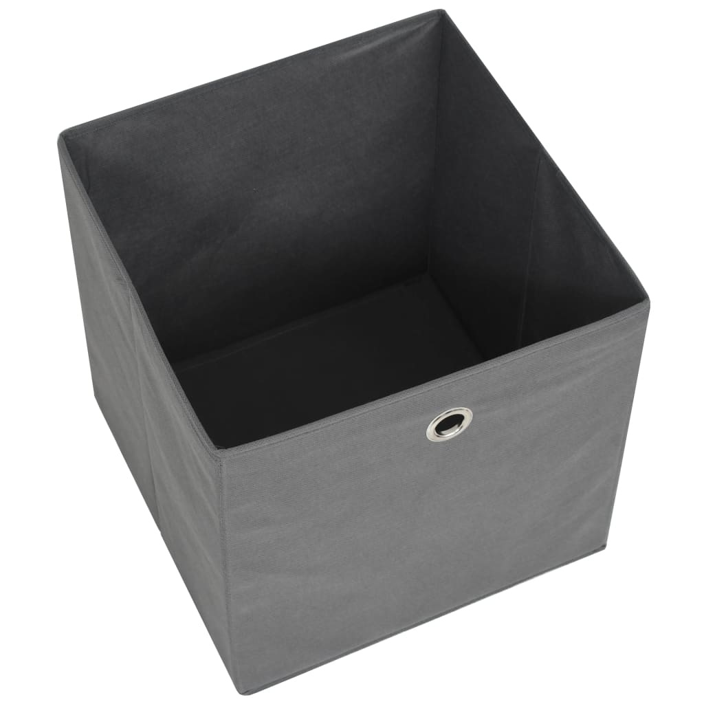 VidaXL Opbergdozen 32x32x32 cm ongeweven stof grijs 4 stuks