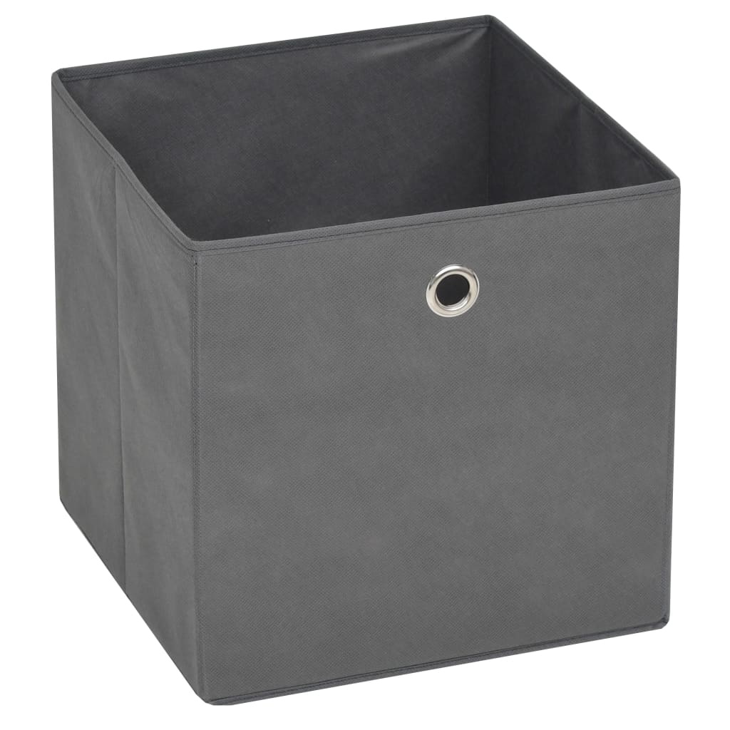 VidaXL Opbergdozen 32x32x32 cm ongeweven stof grijs 4 stuks