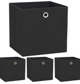 VidaXL Opbergdozen 32x32x32 cm ongeweven stof zwart 4 stuks