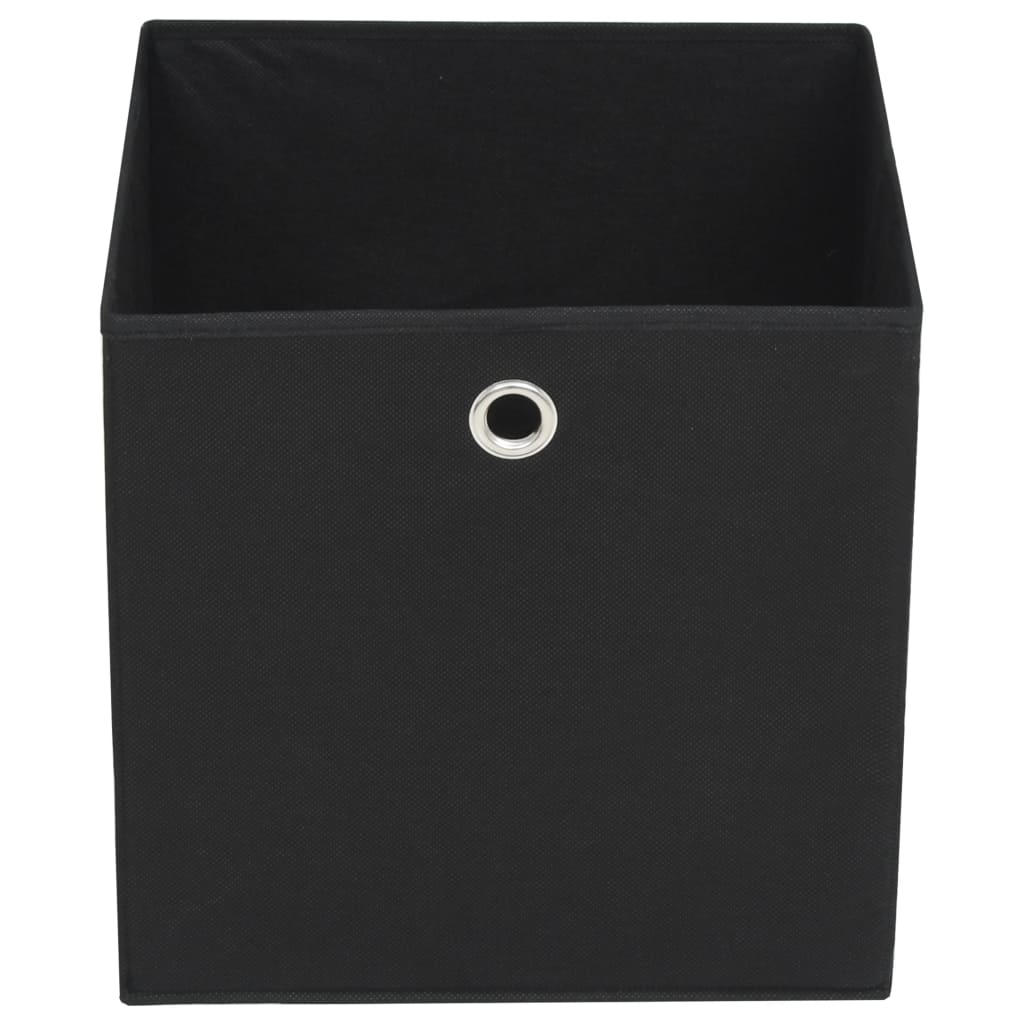 VidaXL Opbergdozen 32x32x32 cm ongeweven stof zwart 4 stuks