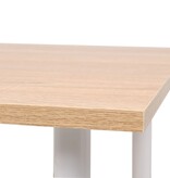 vidaXL Eettafel 120x60x73 cm eikenkleur en wit