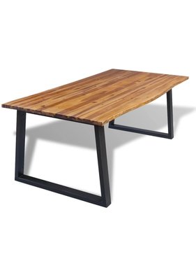 vidaXL Eettafel 200x90 cm massief acaciahout