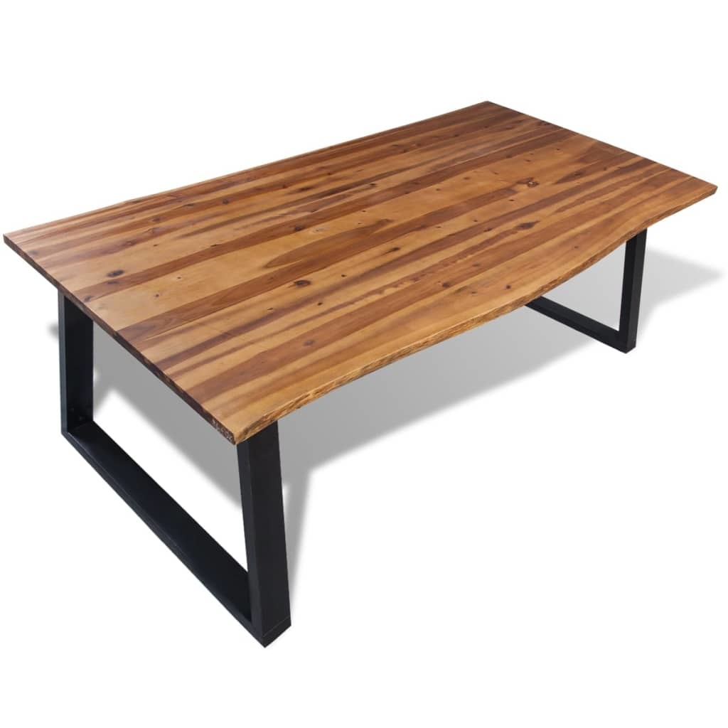 vidaXL Eettafel 200x90 cm massief acaciahout