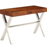 VidaXL Bureau 110x50x76 cm massief acaciahout en sheesham afwerking
