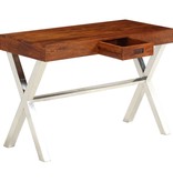 VidaXL Bureau 110x50x76 cm massief acaciahout en sheesham afwerking