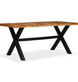 vidaXL Eettafel 180x90x76 cm massief acacia- en mangohout