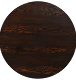 VidaXL Bistrotafel rond 80x75 cm MDF en staal donker essenkleur