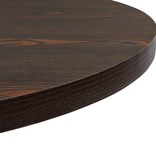 VidaXL Bistrotafel rond 80x75 cm MDF en staal donker essenkleur