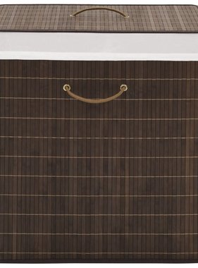 VidaXL Wasmand rechthoekig bamboe donkerbruin