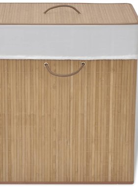 VidaXL Wasmand rechthoekig bamboe natuurlijk