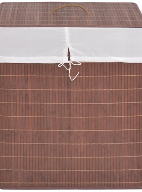 VidaXL Wasmand rechthoekig bamboe bruin
