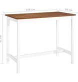 VidaXL Bartafel 108x60x91 cm massief hout