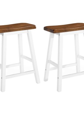 VidaXL Barkrukken 2 st massief hout