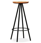 VidaXL Barkrukken 2 st massief gerecycled hout