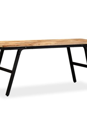 VidaXL Bankje 110x35x45 cm gerecycled teakhout en staal