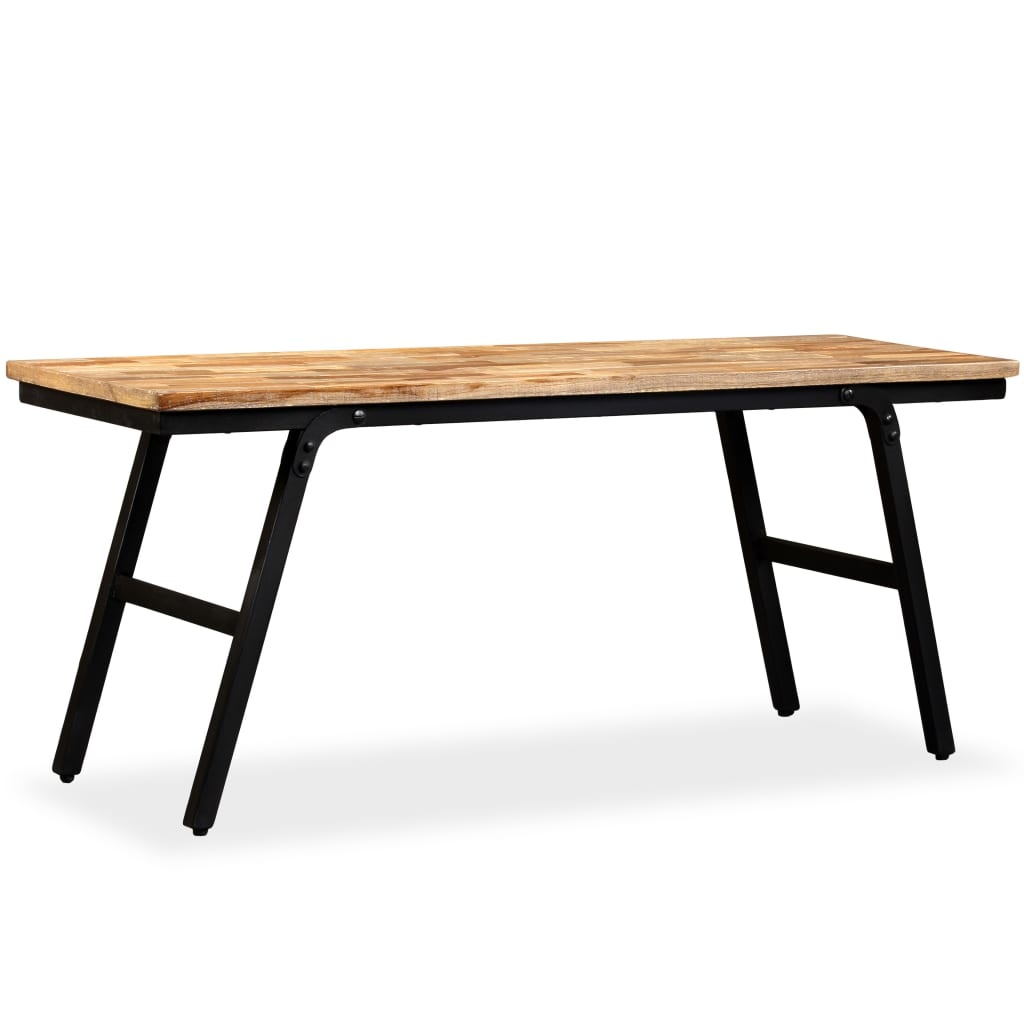 VidaXL Bankje 110x35x45 cm gerecycled teakhout en staal