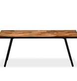 VidaXL Bankje 110x35x45 cm gerecycled teakhout en staal