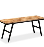 VidaXL Bankje 110x35x45 cm gerecycled teakhout en staal