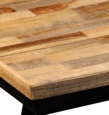 VidaXL Bankje 110x35x45 cm gerecycled teakhout en staal