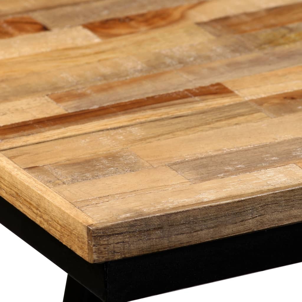 VidaXL Bankje 110x35x45 cm gerecycled teakhout en staal