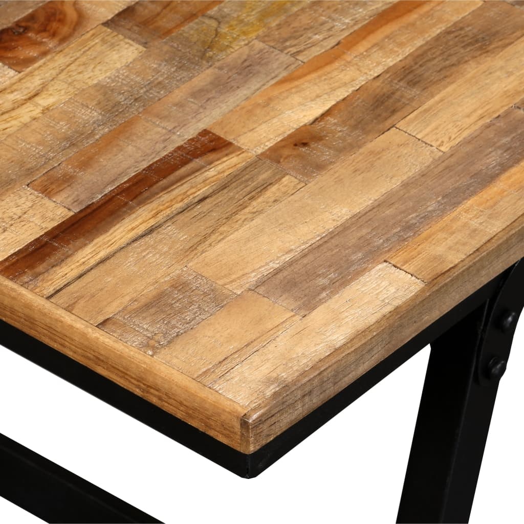VidaXL Bankje 110x35x45 cm gerecycled teakhout en staal