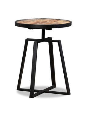 VidaXL Bijzettafel rond massief gerecycled teakhout