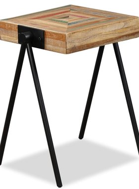 VidaXL Bijzettafel massief hergebruikt teakhout