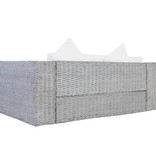 VidaXL 2-delig Bankstel met kussens natuurlijk rattan grijs