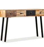 VidaXL Wandtafel 120x30x76 cm massief gerecycled teakhout