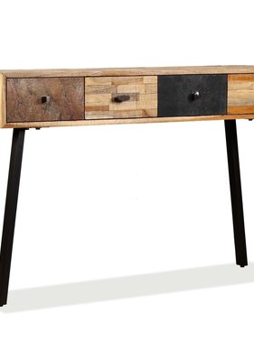 VidaXL Wandtafel 120x30x76 cm massief gerecycled teakhout
