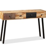 VidaXL Wandtafel 120x30x76 cm massief gerecycled teakhout