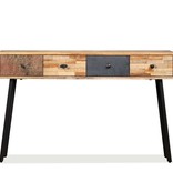 VidaXL Wandtafel 120x30x76 cm massief gerecycled teakhout