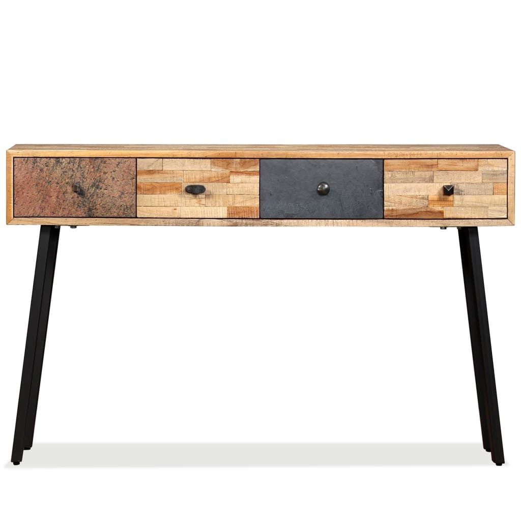 VidaXL Wandtafel 120x30x76 cm massief gerecycled teakhout