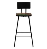 VidaXL Barstoelen massief gerecycled hout meerkleurig 4 st