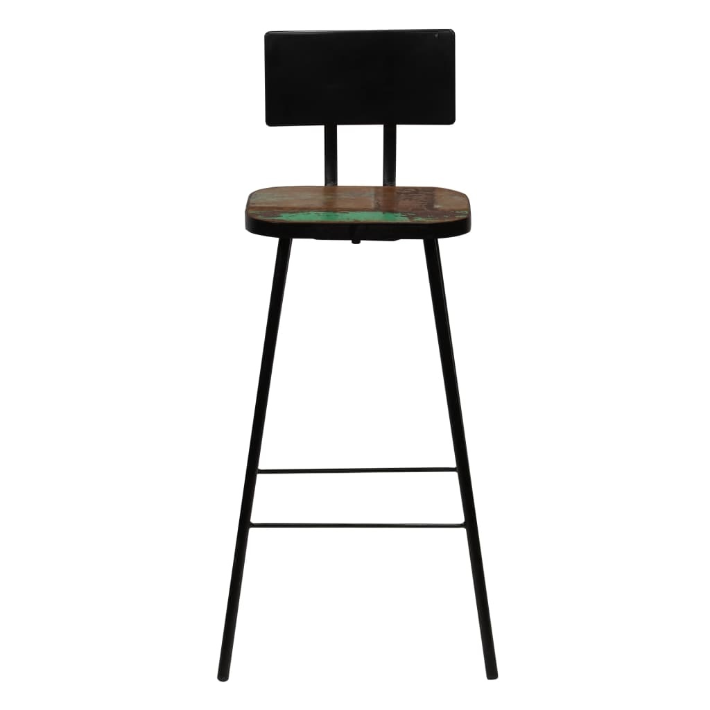 VidaXL Barstoelen massief gerecycled hout meerkleurig 4 st