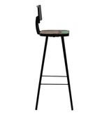 VidaXL Barstoelen massief gerecycled hout meerkleurig 4 st
