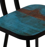 vidaXL Barstoelen massief gerecycled hout meerkleurig 4 st